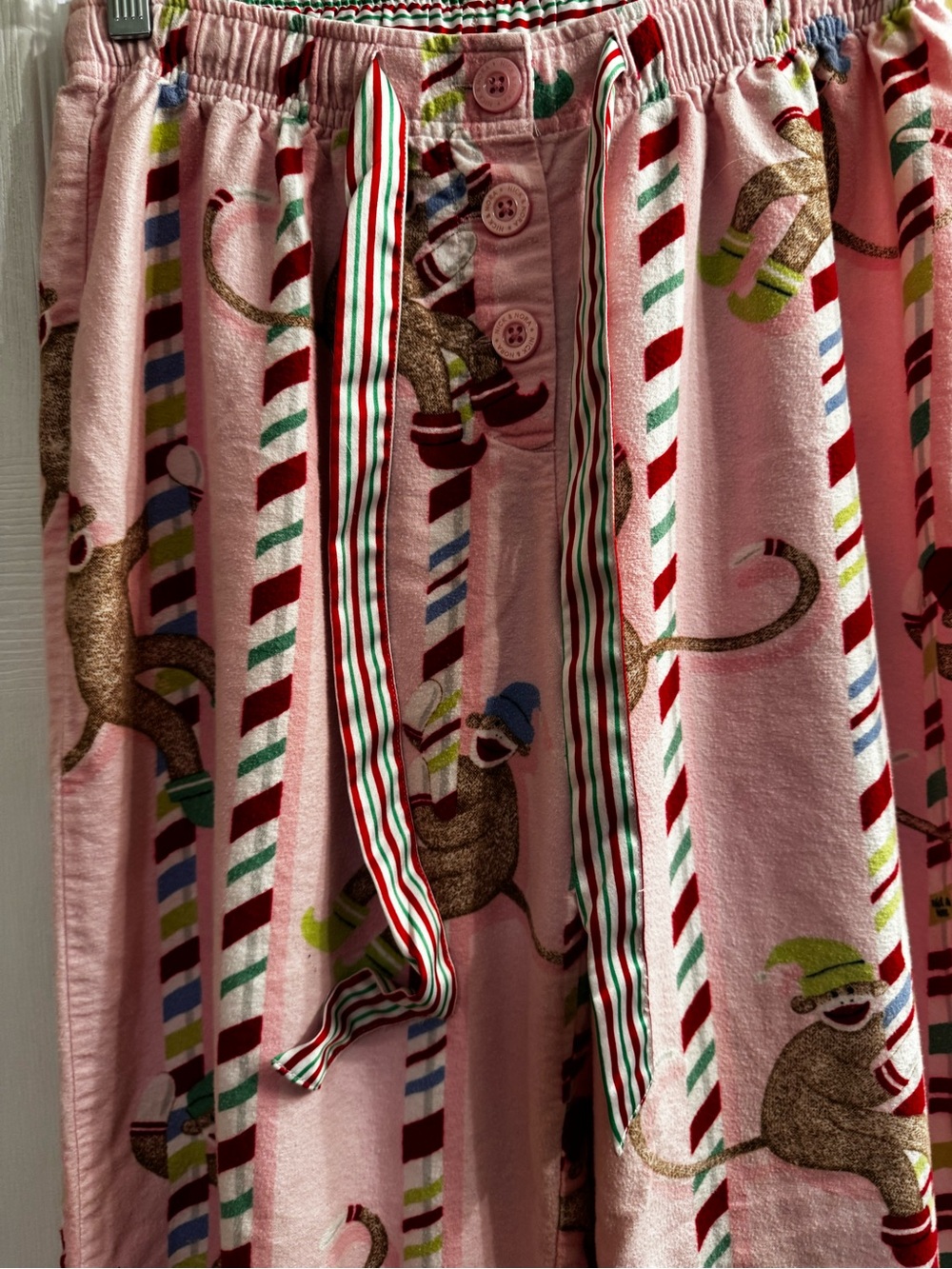 Ladies small Nick & Nora Christmas monkey pajamas - Picture 3 of 6